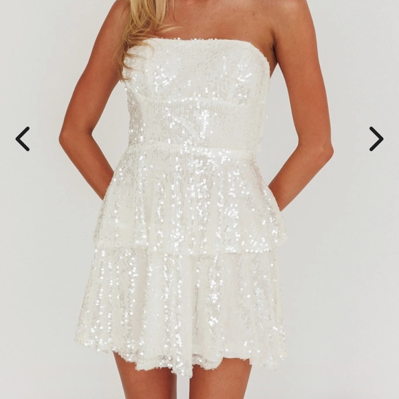Tiered sequin mini dress - Picture 1 of 4